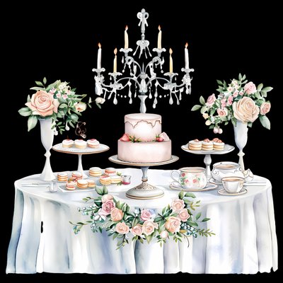 Wedding Cake/dessert Table Set Up 