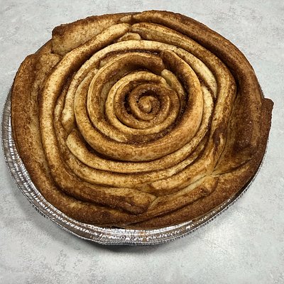 One HUGE 8” Cinnamon Roll