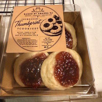 Sourdough Thumbprint Cookies 1.5 Per Dozen 