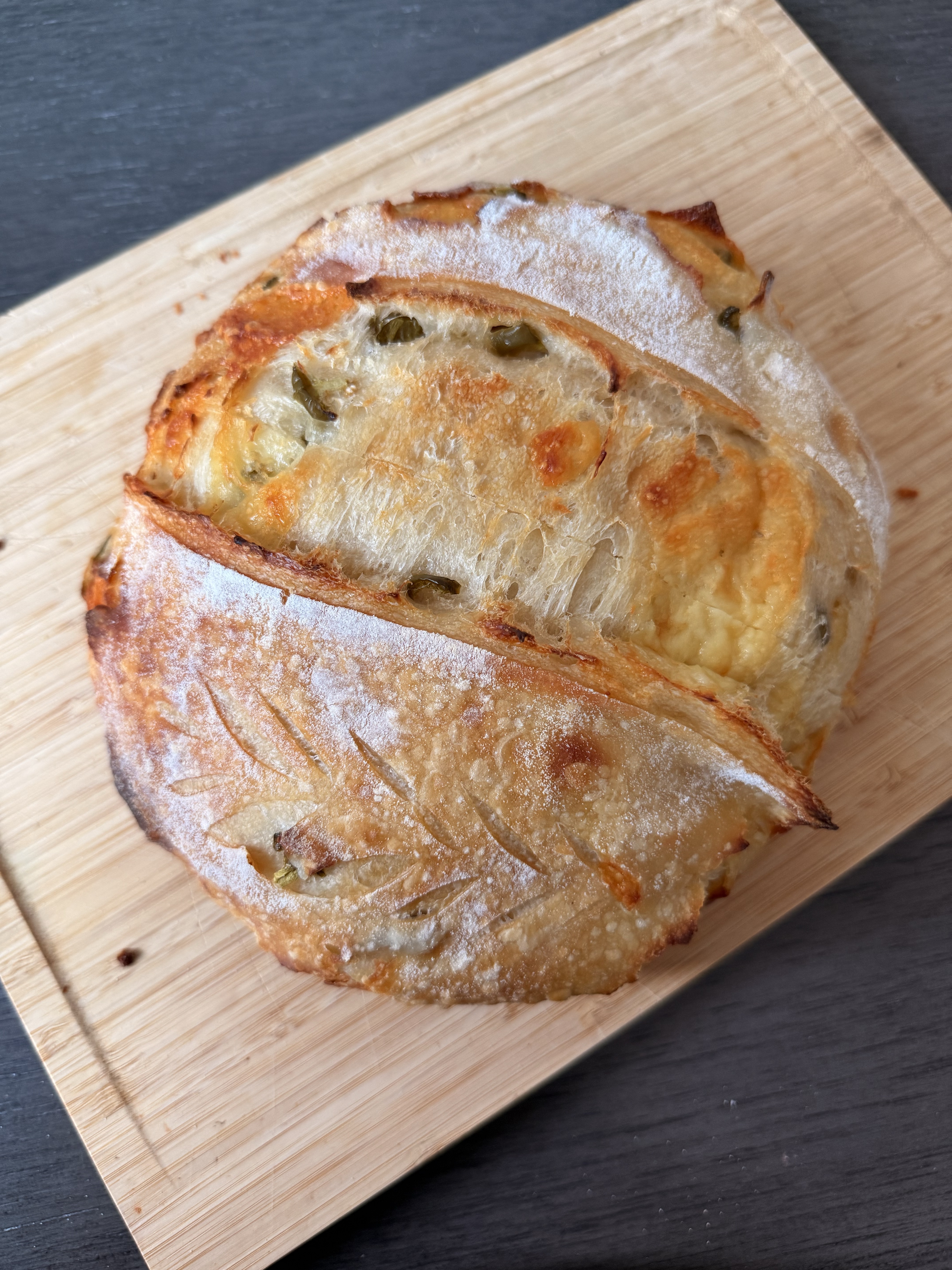 Jalapeño 🌶️ + Cheddar 🧀 Sourdough Loaf