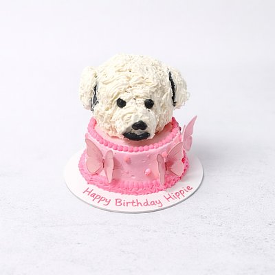 3D Custom Cake With Dog Figurine (Prices vary on design)