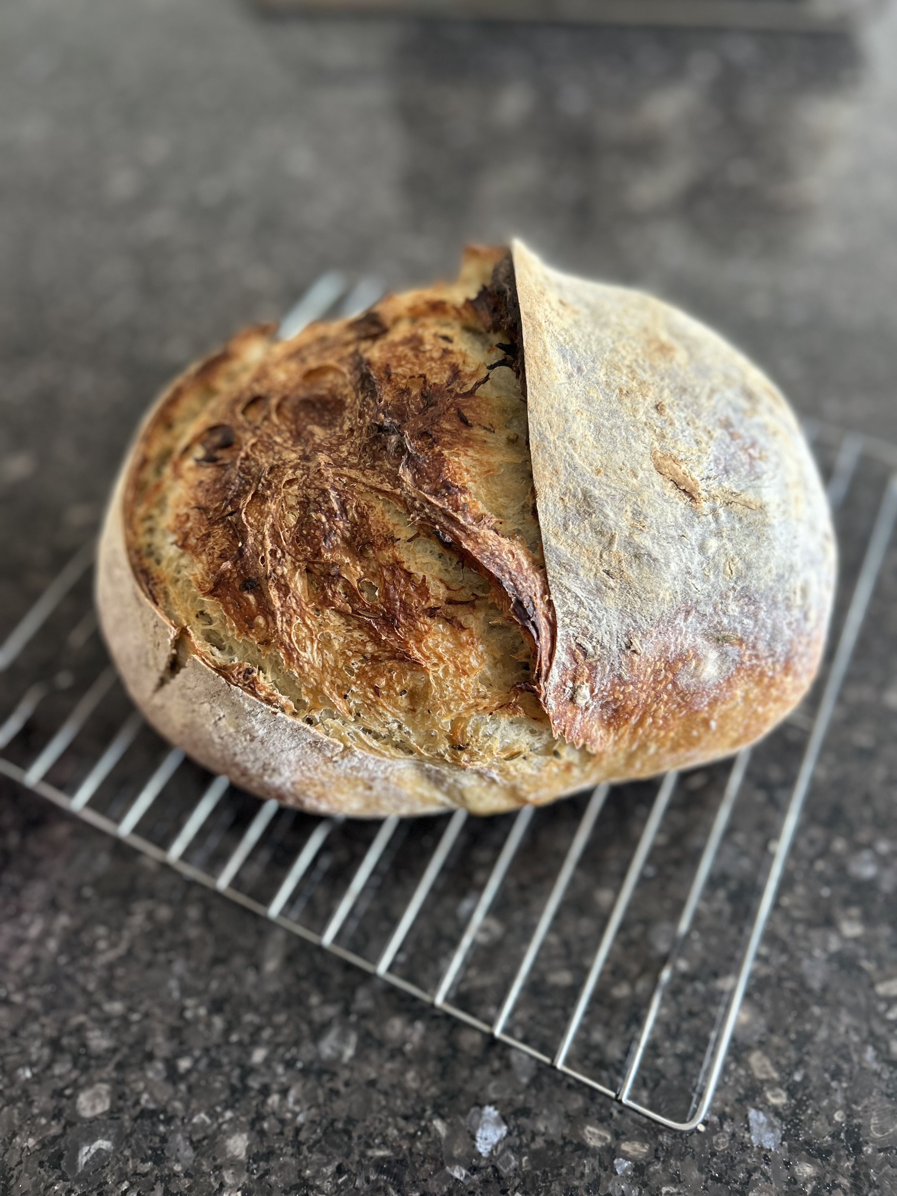 Roasted Garlic and Herb Sourdough