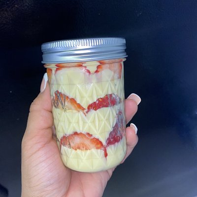 Strawberry Pudding Jars