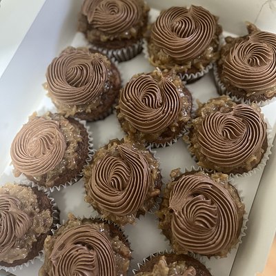 German chocolate cupcakes