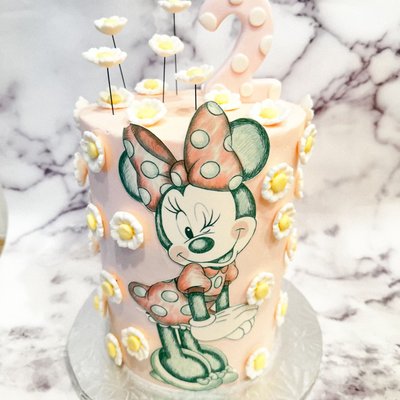 tall one tier seven inch cake  