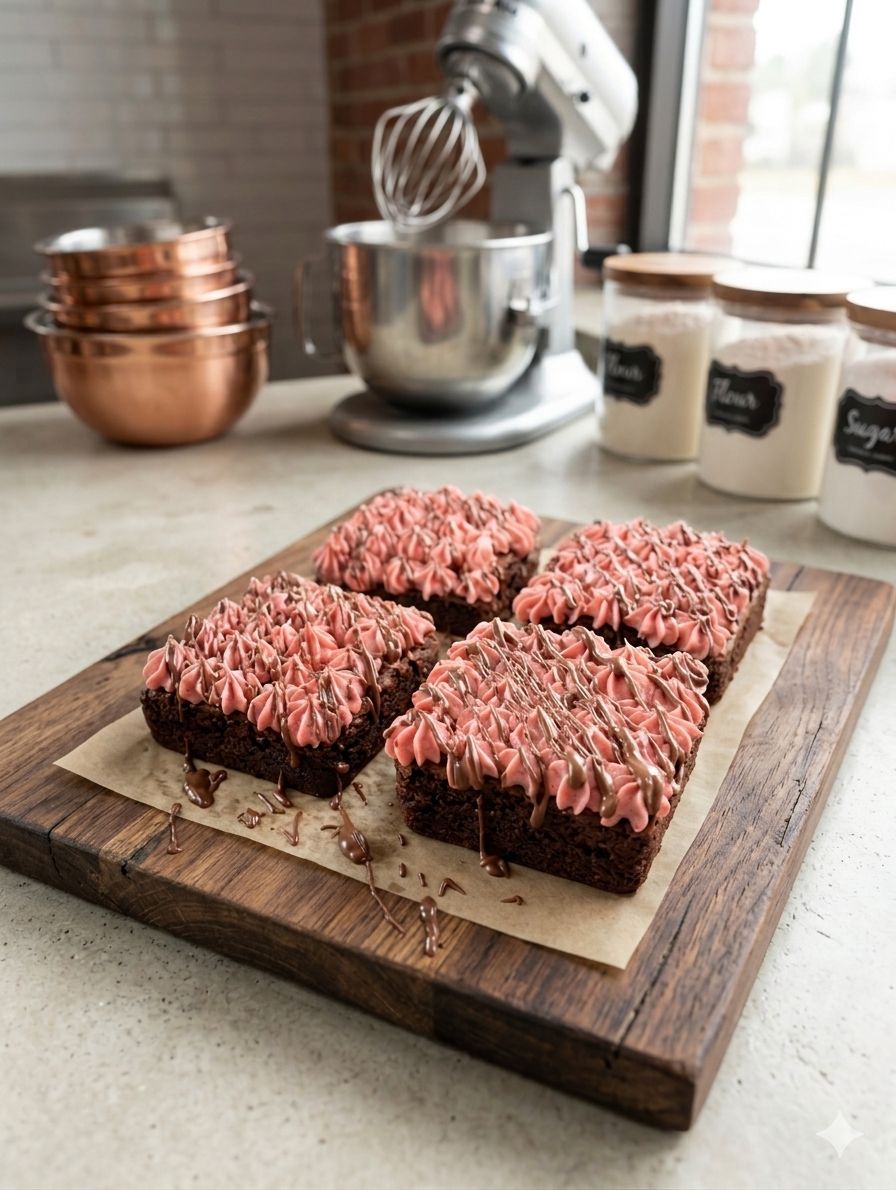 Chocolate Covered Strawberry Brownie 