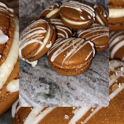 GF Dozen salted caramel macarons 