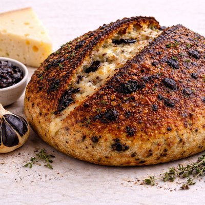 Black Garlic, Aged Gruyère & Thyme 