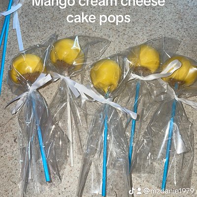 Mango Cream Cheese Cake Pops 