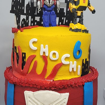 Transformers 2 Tier Cake
