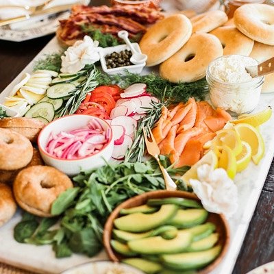 🥯Bagel + Nova Lox Board (feeds 10)