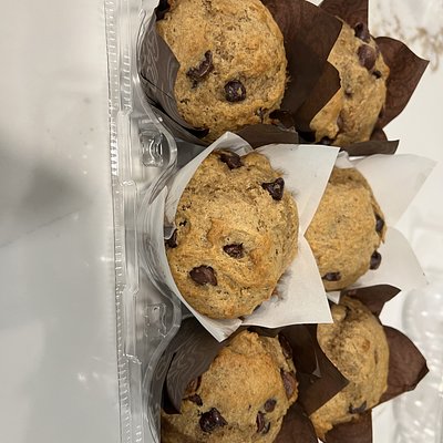 Chocolate Chip Muffins no Sugar Added 6 Ct