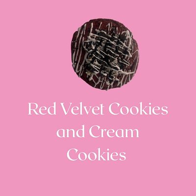 1 Dozen Red velvet Cookies and Cream Cookies