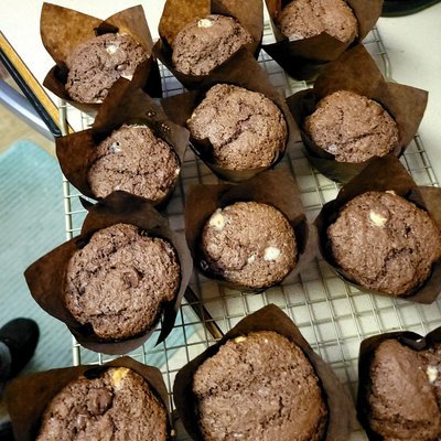 Triple Chocolate Sourdough Muffins Dozen