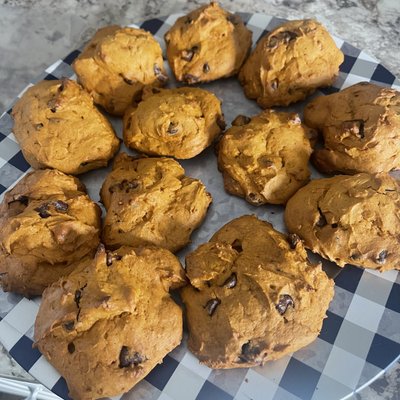 Sweet Potato Chocolate Chip Cookies 