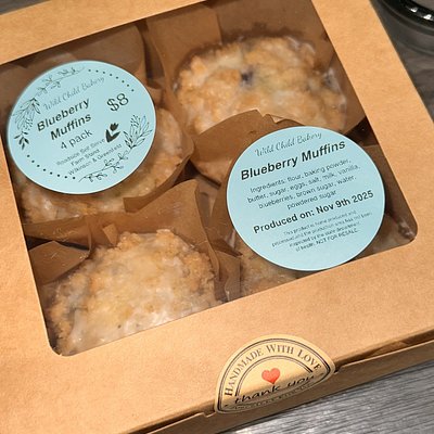 Blueberry Streusel Muffins - 4 Pack 