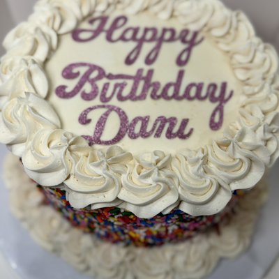 Confetti Round Birthday Cake 