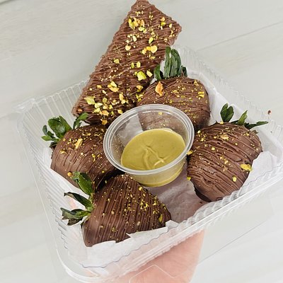 Pistachio Wrapped Strawberries