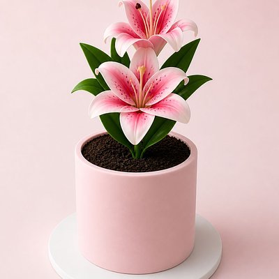 Flower Pot Cake