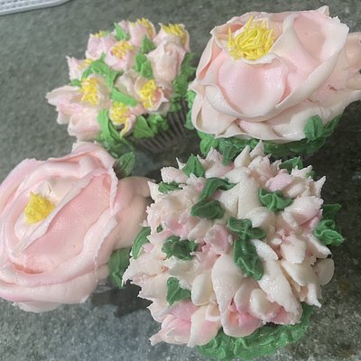 Flower Cupcakes 4pack 