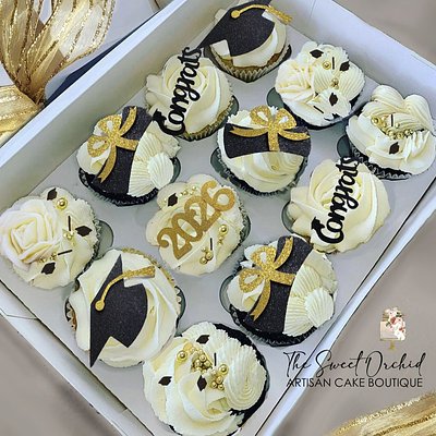 Congrats Grads 2026 Cupcakes! Half Dozen & Full Dozens Boxed