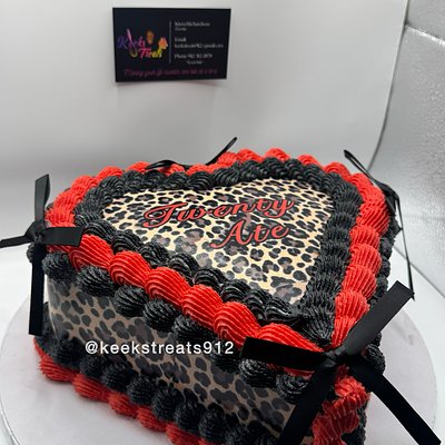 Decorated Heart Cake
