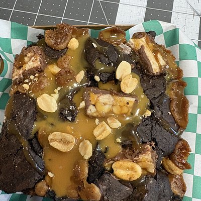 Salted Caramel Snickers Brownies