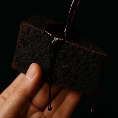 12-Inch Black Cake - Plain