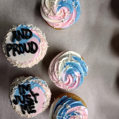 Trans Pride Cupcakes
