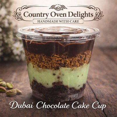 Dubai Chocolate Cake Cup 