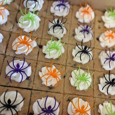 Spider Ring Cookie Cake Squares 