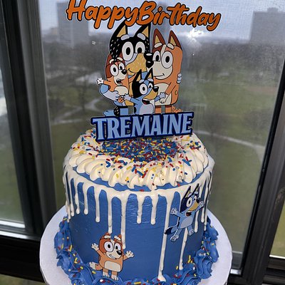 One Tier Character Drip Cake (Buttercream)