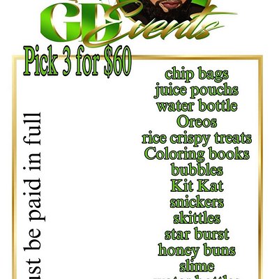 Treat Special ( pick 3 )