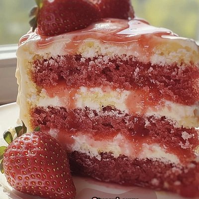 Strawberry Honey Bun Cake 