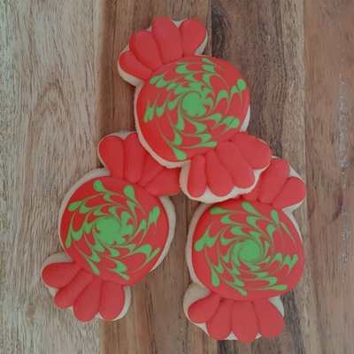 Christmas Candy Iced Sugar Cookies