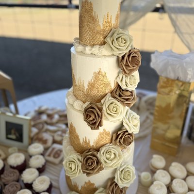 Special Order 4 Tier 4”x6”x8”x10” Custom Round Cake - 70 Servings