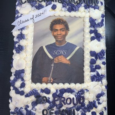 Graduation Half Sheet Cake