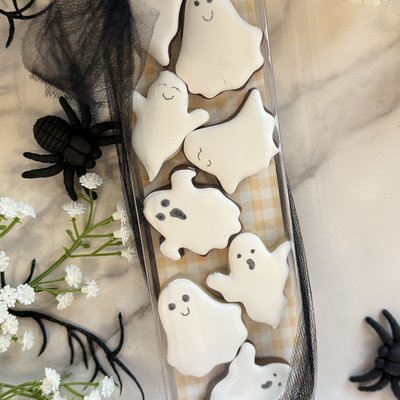 Box of Boos | 8 Mini Ghost Cookies 