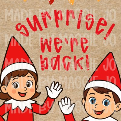 Surprise we’re  Back Elf Banner
