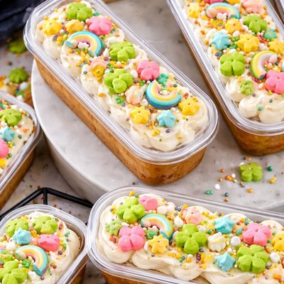 Lucky Charms Mini Loaf Cake