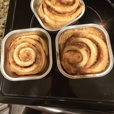 Jumbo Roll Cinnamon Roll With Vanilla Frosting 