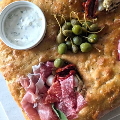 Sourdough Focaccia Charcuterie Board
