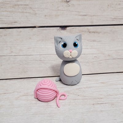 Cat And Yarn Ball