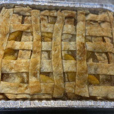 Full Pan Peach Cobbler Pie