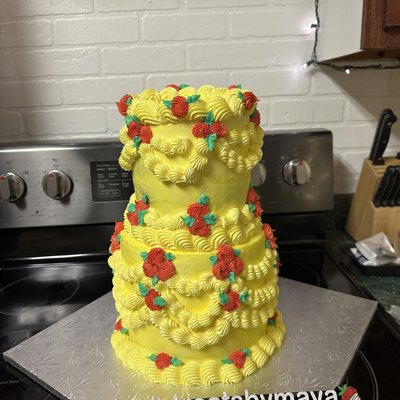 2 Tier Vintage Cake 