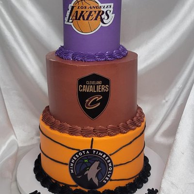 4" + 6" + 8" Tiered Cake (Feeds 60)