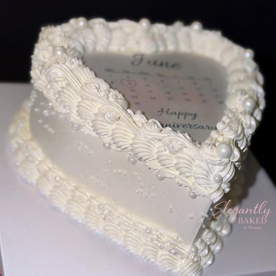 7 Inch 2 Layer  Heart Cake 