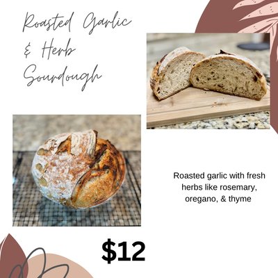 Roasted Garlic & Herb Sourdough
