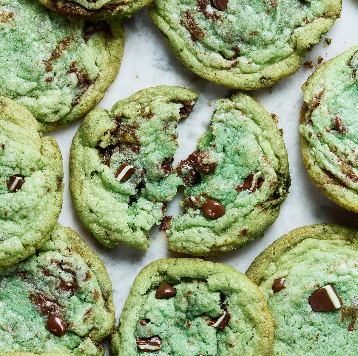 Mint Chocolate Chip Cookies