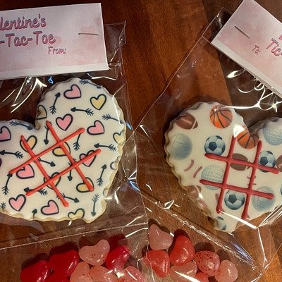 Tic-Tac-Toe Cookies (with Candy Pieces)